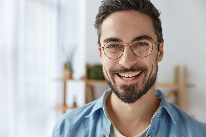 man smiling white teeth